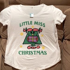 Little Miss Christmas tee shirt brand new medium NWT